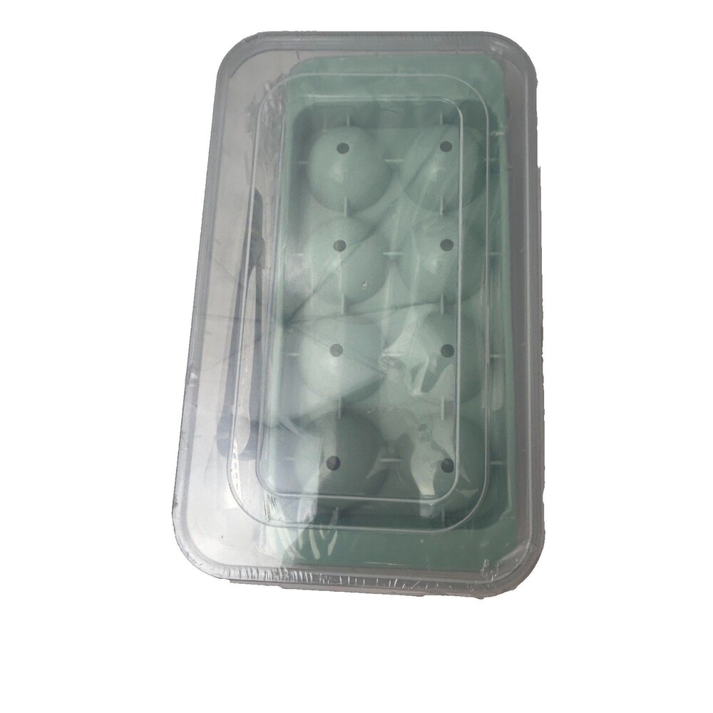 Water Round Ice Cube Maker Set 2 Pack Mint Green w Scoop Ice Sphere Trays New